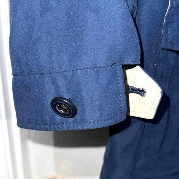 American Bazaar Womens Size Medium Blue Button Up and Zipper Hoodie Jacket Sz L - Picture 7 of 10